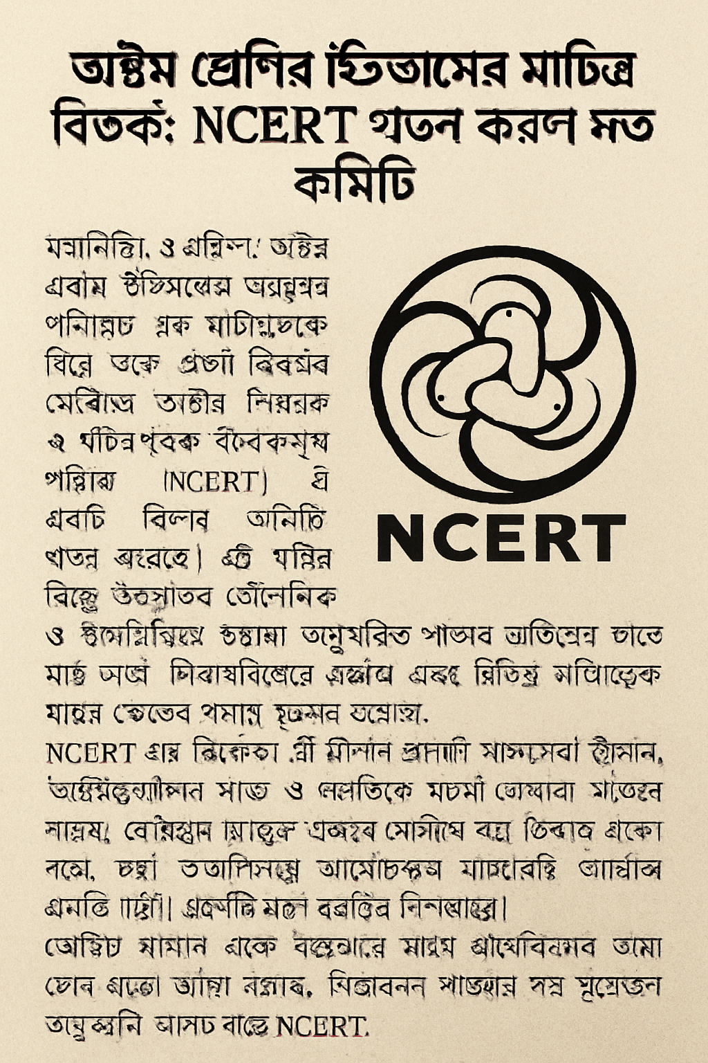 অষ্টম শ্রেণির ইতিহাসের মানচিত্র বিতর্ক